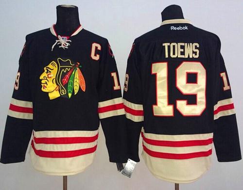 Blackhawks #19 Jonathan Toews Black 2015 Winter Classic Stitched NHL Jersey