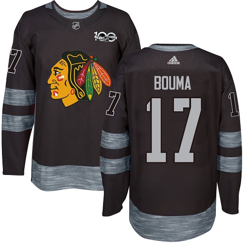 Adidas Blackhawks #17 Lance Bouma Black 1917-2017 100th Anniversary Stitched NHL Jersey