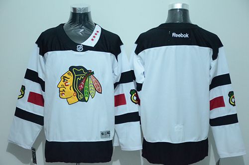 Blackhawks Blank White 2016 Stadium Series Stitched NHL Jersey