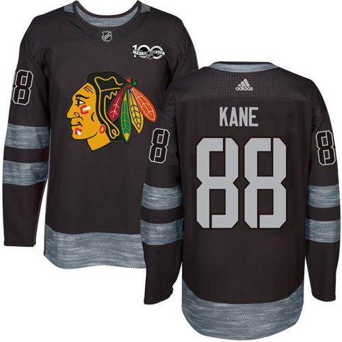 Adidas Blackhawks #88 Patrick Kane Black 1917-2017 100th Anniversary Stitched NHL Jersey