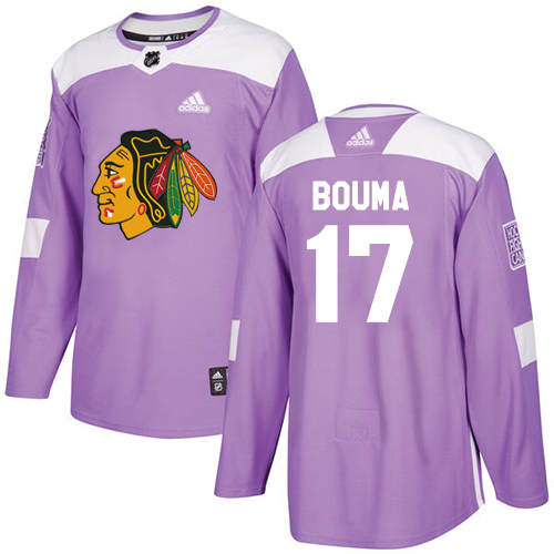 Adidas Blackhawks #17 Lance Bouma Purple Authentic Fights Cancer Stitched NHL Jersey - Click Image to Close