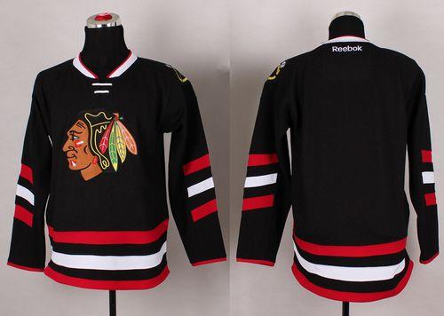 Blackhawks Blank Black 2014 Stadium Series Stitched NHL Jersey