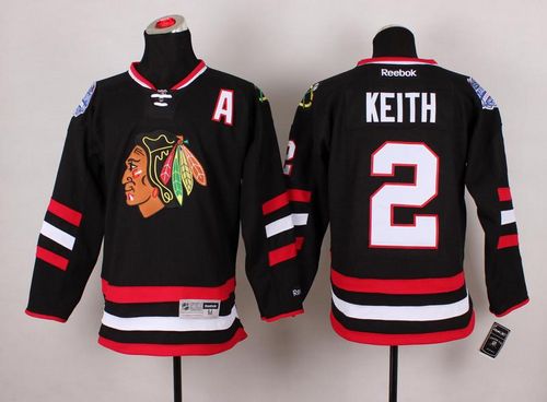 Blackhawks #2 Duncan Keith Black 2014 Stadium Series Stitched NHL Jersey