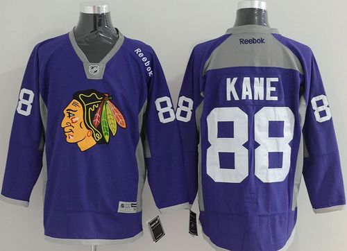 Blackhawks #88 Patrick Kane Purple Practice Stitched NHL Jersey - Click Image to Close