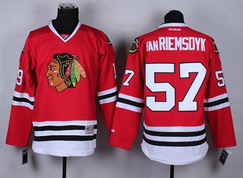 Blackhawks #57 Trevor Van Riemsdyk Red Stitched NHL Jersey