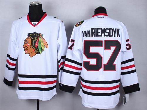 Blackhawks #57 Trevor Van Riemsdyk White Stitched NHL Jersey