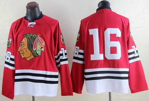 Mitchell And Ness 1960-61 Blackhawks #16 Marcus Kruger Red Throwback Stitched NHL Jersey