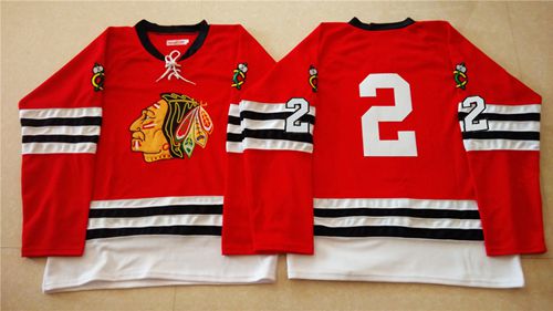 Mitchell And Ness 1960-61 Blackhawks #2 Duncan Keith Red Stitched NHL Jersey