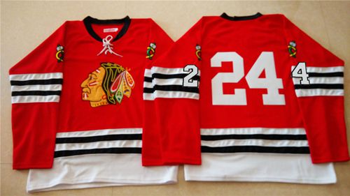 Mitchell And Ness 1960-61 Blackhawks #24 Martin Havlat Red Stitched NHL Jersey