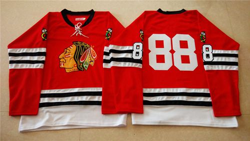 Mitchell And Ness 1960-61 Blackhawks #88 Patrick Kane Red Stitched NHL Jersey