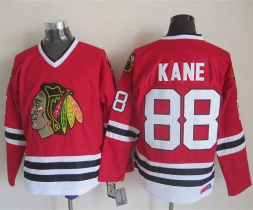 Blackhawks #88 Patrick Kane Red CCM Throwback Stitched NHL Jersey