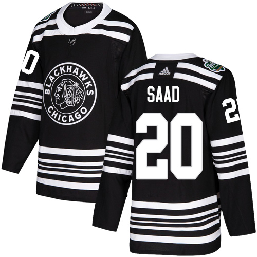 Adidas Blackhawks #20 Brandon Saad Black Authentic 2019 Winter Classic Stitched NHL Jersey