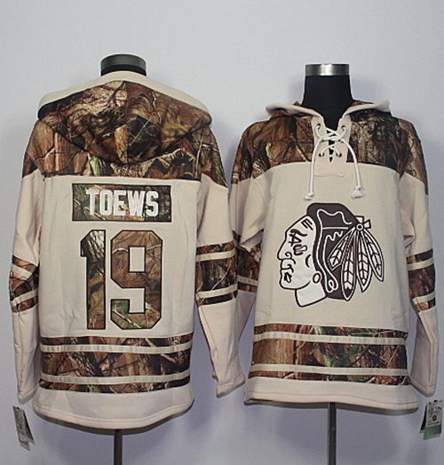 Blackhawks #19 Jonathan Toews Cream/Camo Stitched NHL Jersey