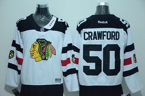 Blackhawks #50 Corey Crawford White 2016 Stadium Series Stitched NHL Jersey