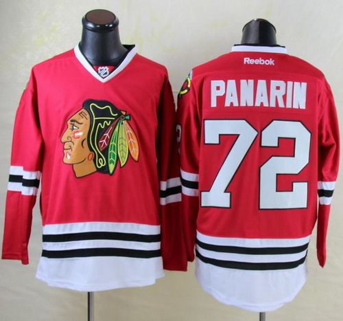 Blackhawks #72 Artemi Panarin Red Stitched NHL Jersey - Click Image to Close