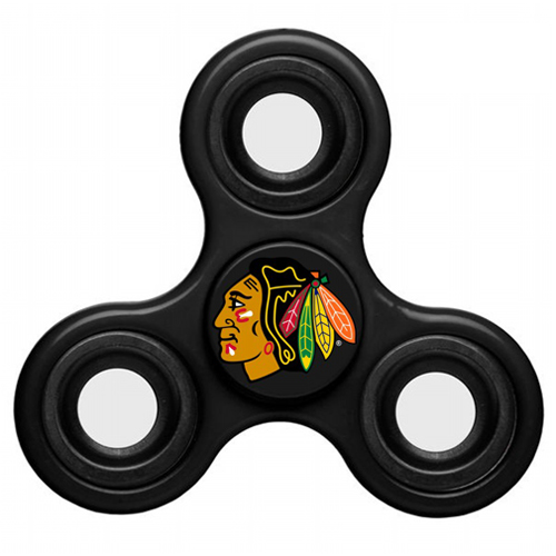 NHL Chicago Blackhawks 3 Way Fidget Spinner C108 - Black