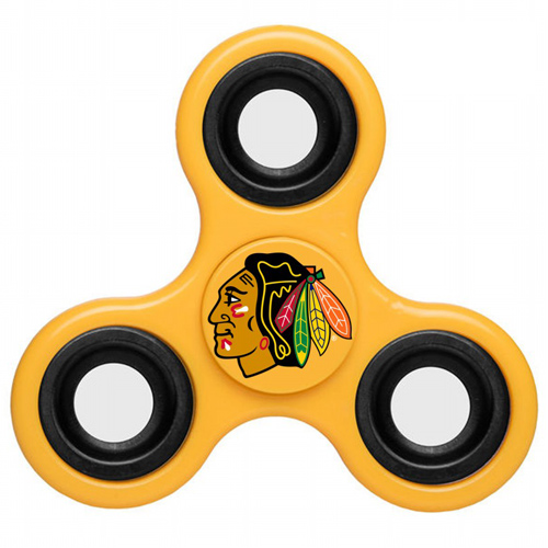 NHL Chicago Blackhawks 3 Way Fidget Spinner D108 - Yellow