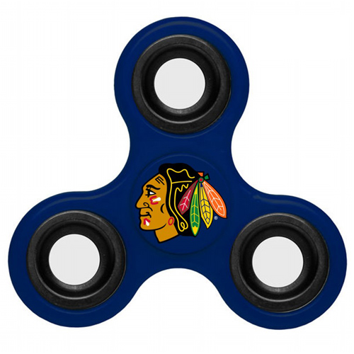 NHL Chicago Blackhawks 3 Way Fidget Spinner F108 - Royal