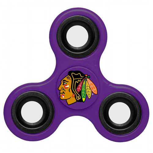 NHL Chicago Blackhawks 3 Way Fidget Spinner H108 - Purple