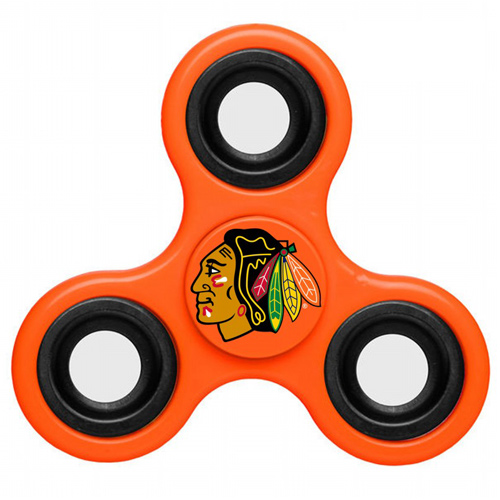 NHL Chicago Blackhawks 3 Way Fidget Spinner E108 - Orange