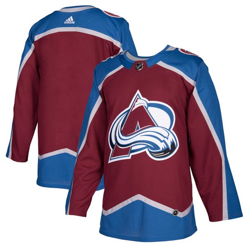 Adidas Avalanche Blank Burgundy Home Authentic Stitched NHL Jersey - Click Image to Close