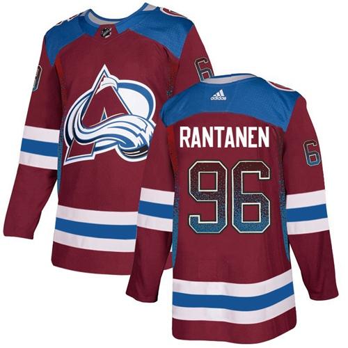 Adidas Avalanche #96 Mikko Rantanen Burgundy Home Authentic Drift Fashion Stitched NHL Jersey