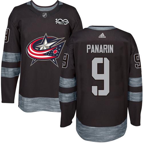 Adidas Blue Jackets #9 Artemi Panarin Black 1917-2017 100th Anniversary Stitched NHL Jersey