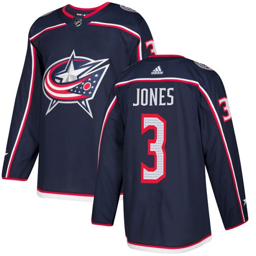 Adidas Blue Jackets #3 Seth Jones Navy Blue Home Authentic Stitched NHL Jersey - Click Image to Close