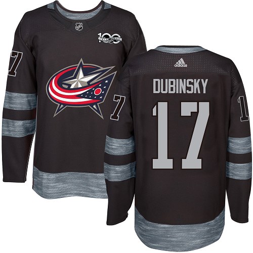 Adidas Blue Jackets #17 Brandon Dubinsky Black 1917-2017 100th Anniversary Stitched NHL Jersey