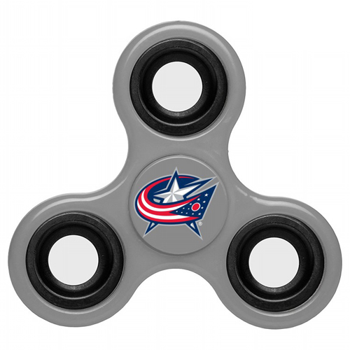 NHL Columbus Blue Jackets 3 Way Fidget Spinner G109 - Gray