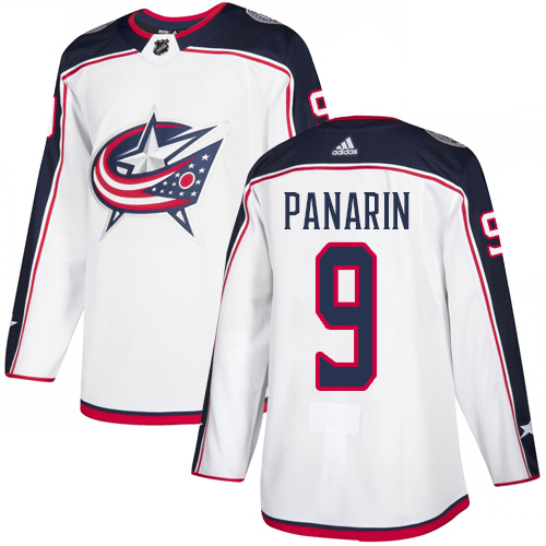 Adidas Blue Jackets #9 Artemi Panarin White Road Authentic Stitched NHL Jersey