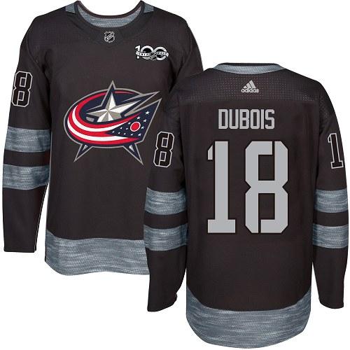 Adidas Blue Jackets #18 Pierre-Luc Dubois Black 1917-2017 100th Anniversary Stitched NHL Jersey