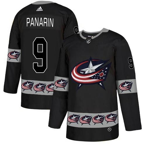 Adidas Blue Jackets #9 Artemi Panarin Black Authentic Team Logo Fashion Stitched NHL Jersey