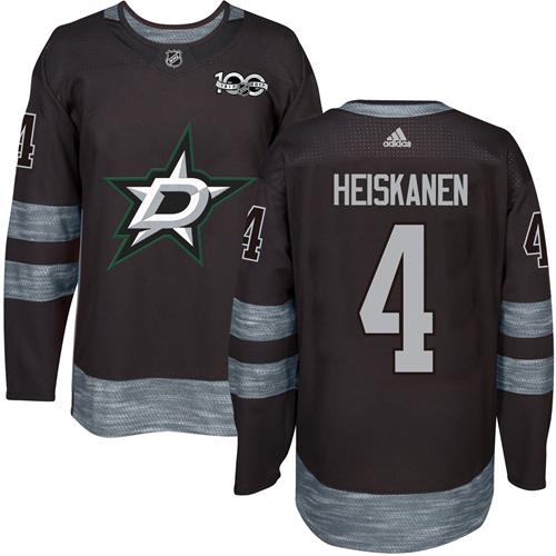 Adidas Stars #4 Miro Heiskanen Black 1917-2017 100th Anniversary Stitched NHL Jersey