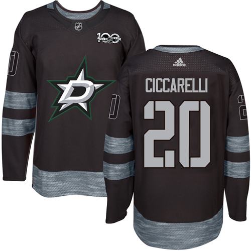 Adidas Stars #20 Dino Ciccarelli Black 1917-2017 100th Anniversary Stitched NHL Jersey - Click Image to Close