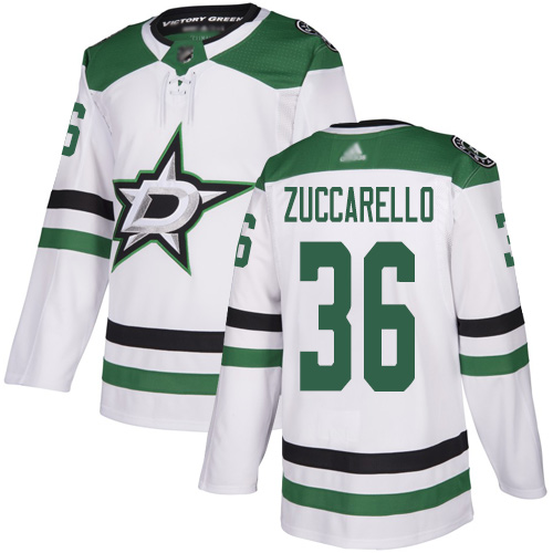 Adidas Stars #36 Mats Zuccarello White Road Authentic Stitched NHL Jersey - Click Image to Close