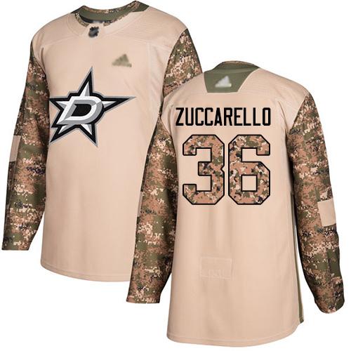 Adidas Stars #36 Mats Zuccarello Camo Authentic 2017 Veterans Day Stitched NHL Jersey