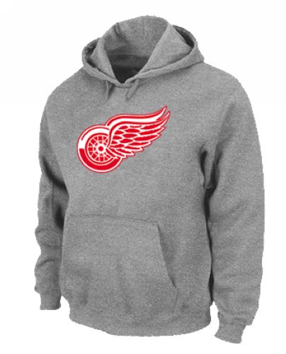 NHL Detroit Red Wings Big & Tall Logo Pullover Hoodie Grey