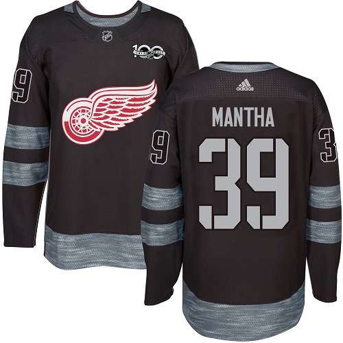 Adidas Red Wings #39 Anthony Mantha Black 1917-2017 100th Anniversary Stitched NHL Jersey - Click Image to Close