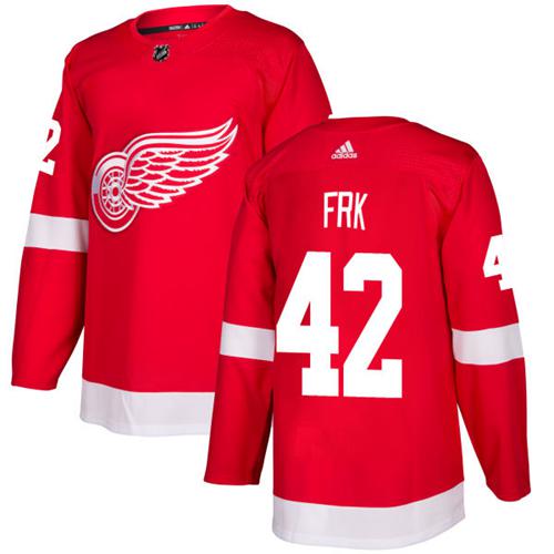 Adidas Red Wings #42 Martin Frk Red Home Authentic Stitched NHL Jersey - Click Image to Close