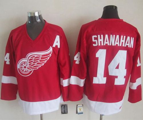 Red Wings #14 Brendan Shanahan Red CCM Throwback Stitched NHL Jersey