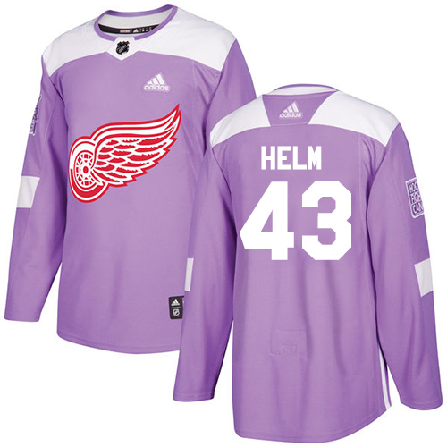 Adidas Red Wings #43 Darren Helm Purple Authentic Fights Cancer Stitched NHL Jersey