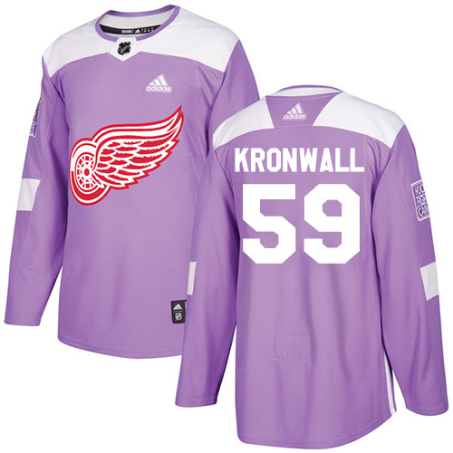 Adidas Red Wings #59 Niklas Kronwall Purple Authentic Fights Cancer Stitched NHL Jersey