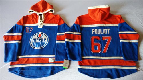 Oilers #67 Benoit Pouliot Light Blue Sawyer Hooded Sweatshirt Stitched NHL Jersey