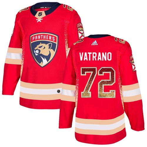 Adidas Panthers #72 Frank Vatrano Red Home Authentic Drift Fashion Stitched NHL Jersey - Click Image to Close