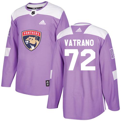 Adidas Panthers #72 Frank Vatrano Purple Authentic Fights Cancer Stitched NHL Jersey