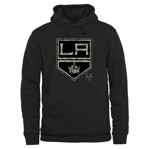 Men's Los Angeles Kings Black Rink Warrior Pullover Hoodie