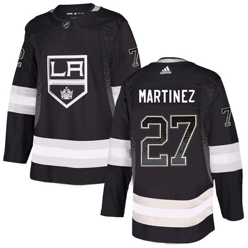 Adidas Kings #27 Alec Martinez Black Home Authentic Drift Fashion Stitched NHL Jersey - Click Image to Close