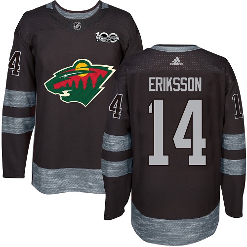 Adidas Wild #14 Joel Eriksson Ek Black 1917-2017 100th Anniversary Stitched NHL Jersey