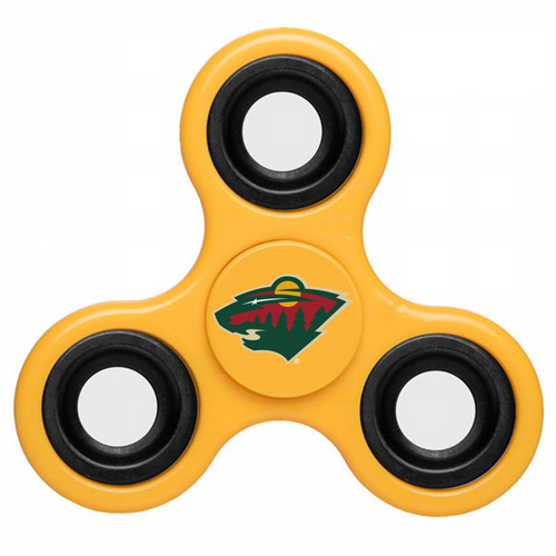 NHL Minnesota Wild 3 Way Fidget Spinner D116 - Yellow